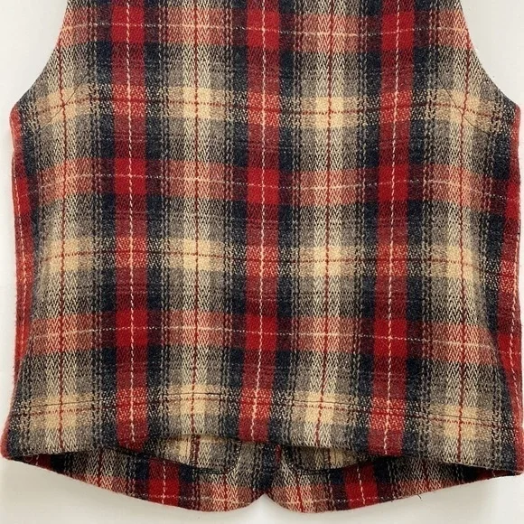 Eddie Bauer Legends Plaid Button Wool Vest Women’s Size Medium - Picture 9 of 12